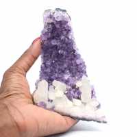 Amethyst Druse with Calcite