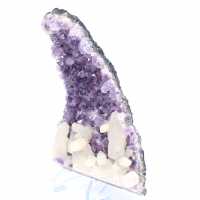 Amethystdruse mit Calcit