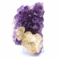 Calcite Crystals on Amethyst