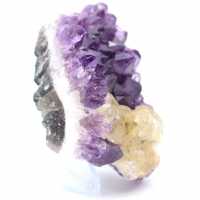 Calcite Crystals on Amethyst