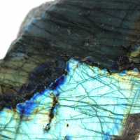 Labradorite une face polie ornementale