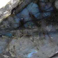 Natural Collectible White Labradorite, One-Sided Polished