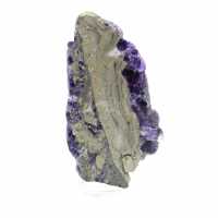 Tranche en pierre de Fluorite Pyrite polie