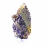 Tranche en pierre de Fluorite Pyrite polie