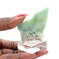 Tranche d’Aragonite verte pour collection de minéraux