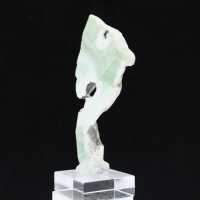 Tranche en pierre d’Aragonite verte authentique et polie