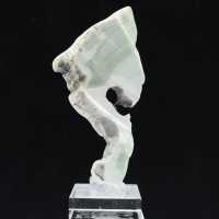 Tranche en pierre d’Aragonite verte authentique et polie