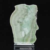 Pierre d’Aragonite verte naturelle en tranche