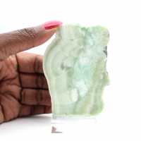 Pierre d’Aragonite verte naturelle en tranche