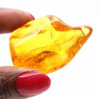 Piedra pequeña de ámbar amarillo – Resina fósil coleccionable
