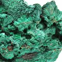 Malaquita fibrosa bruta