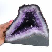 Géode d’améthyste du Brésil avec cristaux violets pour collectionneur 