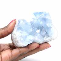 Gekristalliseerde blauwe celestien uit Madagaskar