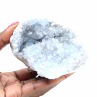 Blauwe celestiet kristalgeode uit Madagaskar