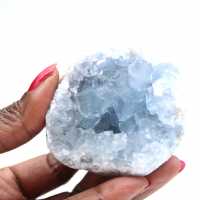 Géode de célestite bleue Madagascar unique