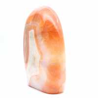 Large Polished Carnelian from Madagascar - Red-Orange Mineral Specimen for Collection and Decoration