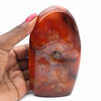 Cornaline Polie Petit Spécimen - Minéral Authentique Madagascar pour Collection et Déco