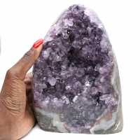 Miniature amethyst geode, desk