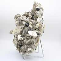 Mica et tourmaline sur quartz blanc d’Afghanistan