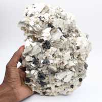 Grand mica avec tourmaline sur quartz afghan