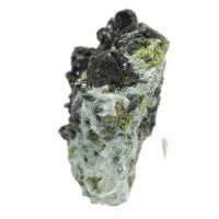 Probe von marokkanischem Epidot, kristallisiert auf Matrix