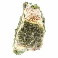 Grüne Epidotkristalle auf einer Matrix aus dem Hohen Atlas