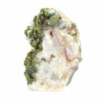 Grüne Epidotkristalle auf Matrix aus Marokko