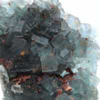 Ejemplar de fluorita en bruto: Piedra verde de Marruecos sobre roca