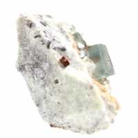 Mineral de fluorita verde: Cristales sobre matriz para decoración