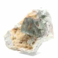 Mineral de fluorita verde: Cristales sobre matriz para decoración