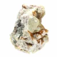 Fluorita en bruto de Marruecos: Gran cristal verde sobre roca huésped