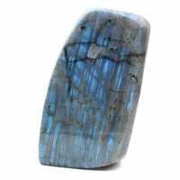 Esemplare di labradorite lucidata, roccia minerale decorativa