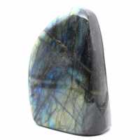 Ornamento in labradorite lucidata, pietra naturale da collezione