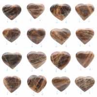 Coeur en pierre de lune noire