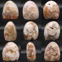 Natural flower agate decoration