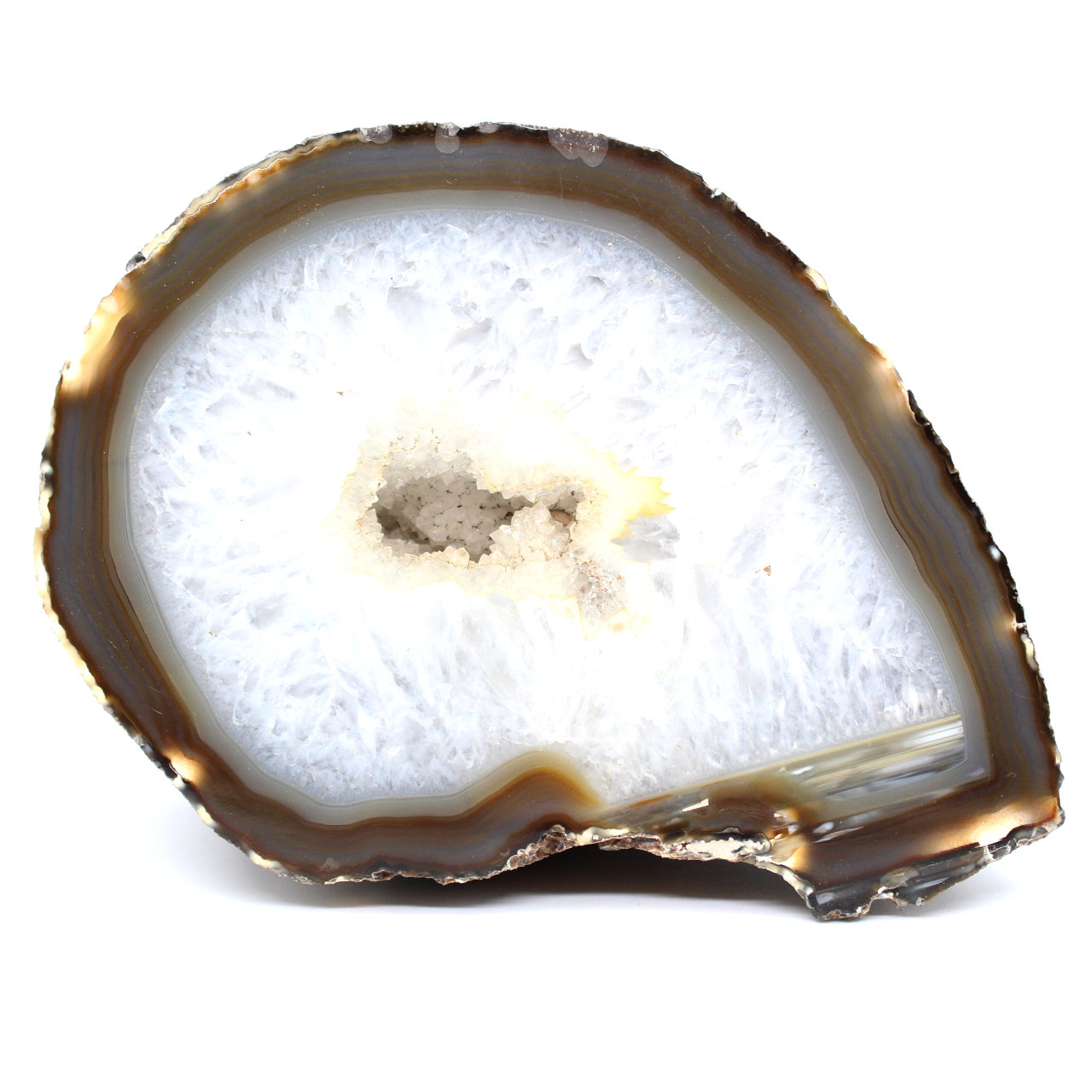 Demi géode d’agate quartz