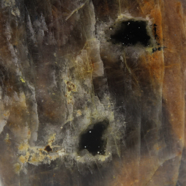 piedra de luna microline negra pulida de Madagascar
