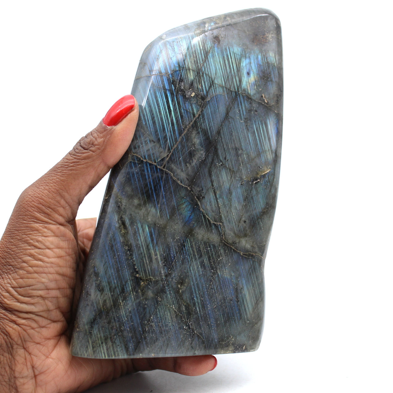 Pierre de Labradorite polie polie