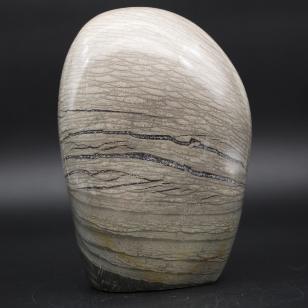 Piedra de jaspe con cinta gris natural