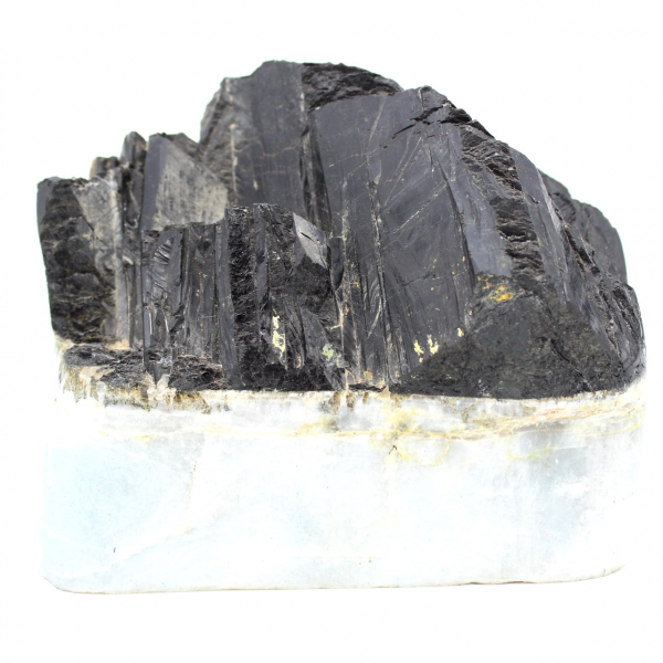 Cristalisation de Tourmaline sur socle de quartz