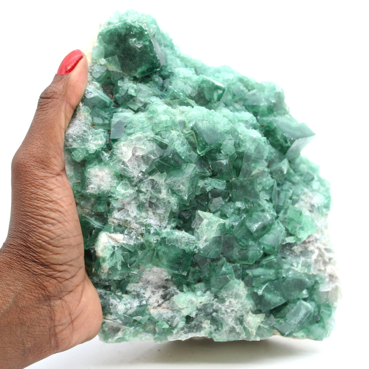 Fluorite de Madagascar sur gangue de plus de de 2 kilo