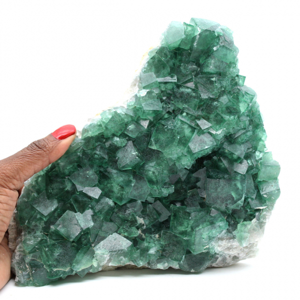 Fluorite naturelle de Madagascar cristallisée de près de 2,5 kilo