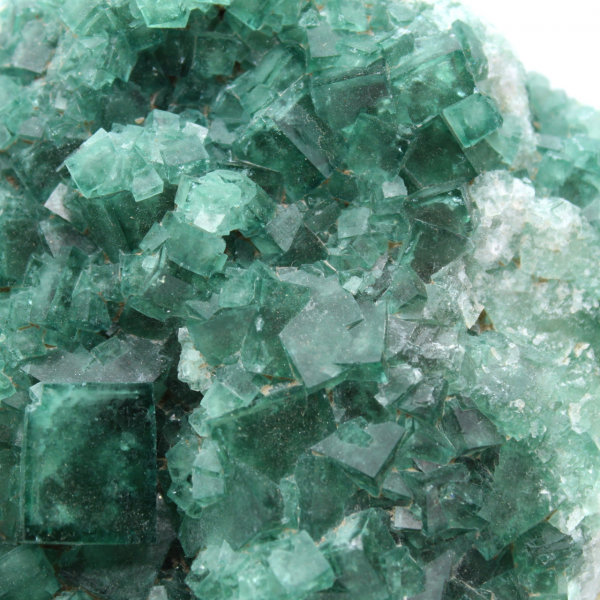 Cristalización de fluorita verde de Madagascar