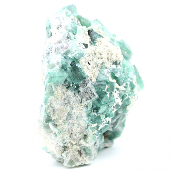 Pierre de cristaux de fluorite verte de Madagascar
