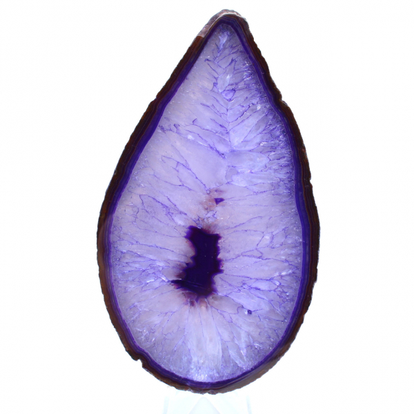 Pierre décorative en agate violette