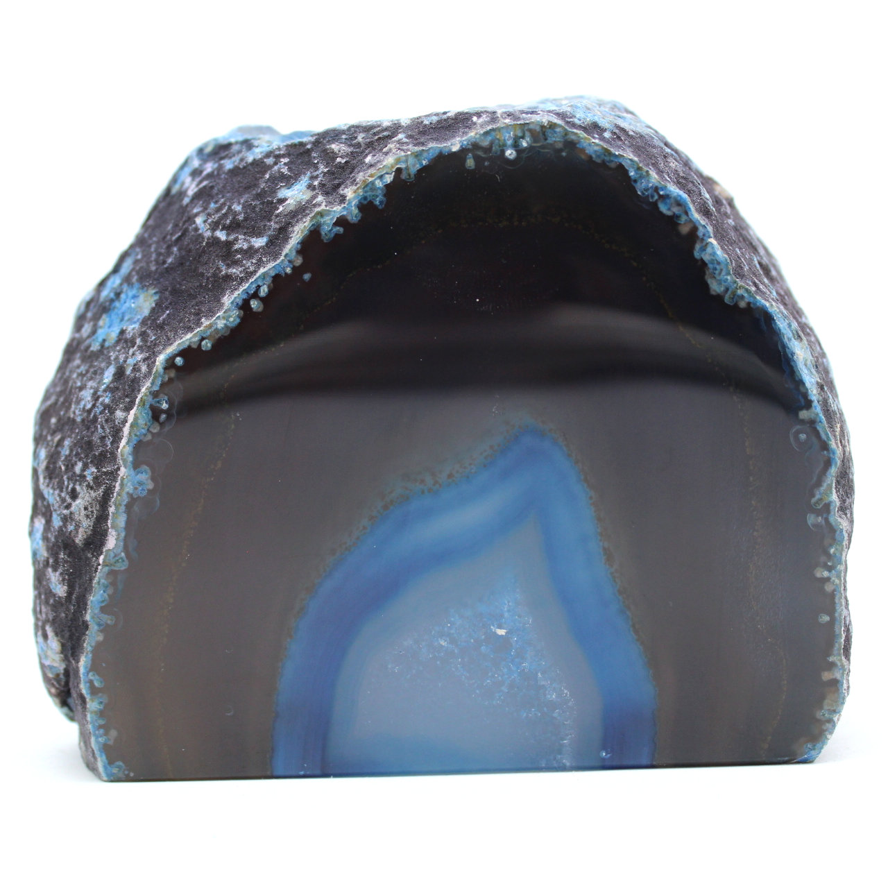 Décoration en agate bleue minérale