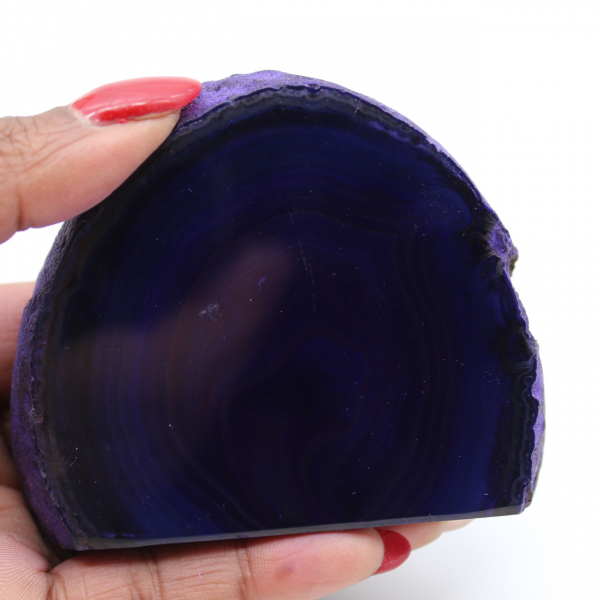 Adorno de ágata púrpura mineral