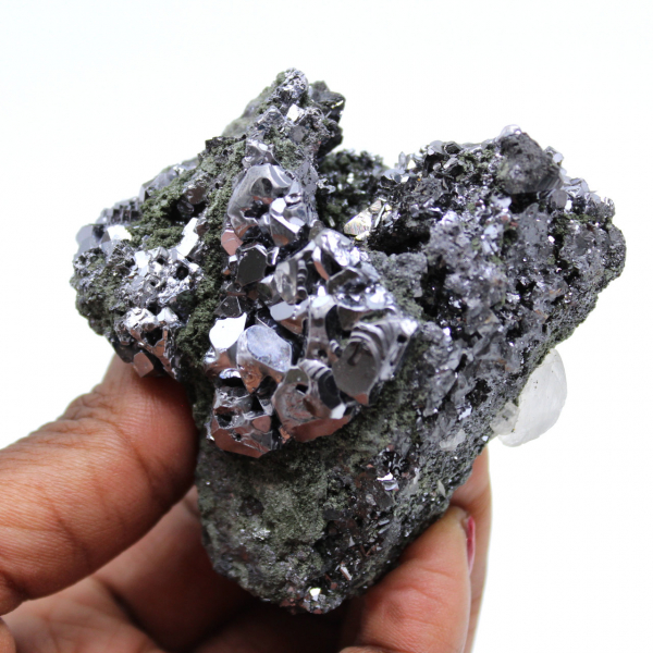 Sphalerite and galena natural crystals