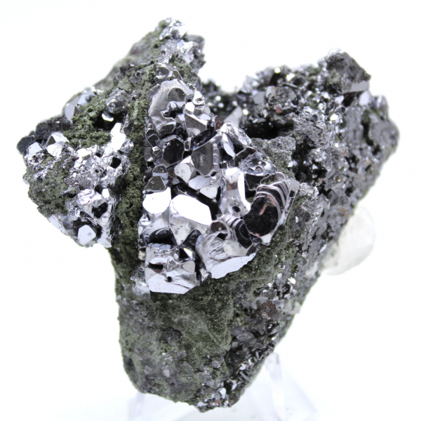 Sphalerite and galena natural crystals