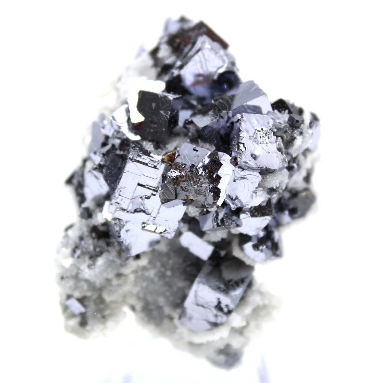 Cristaux de sphalérite, calcite et galène